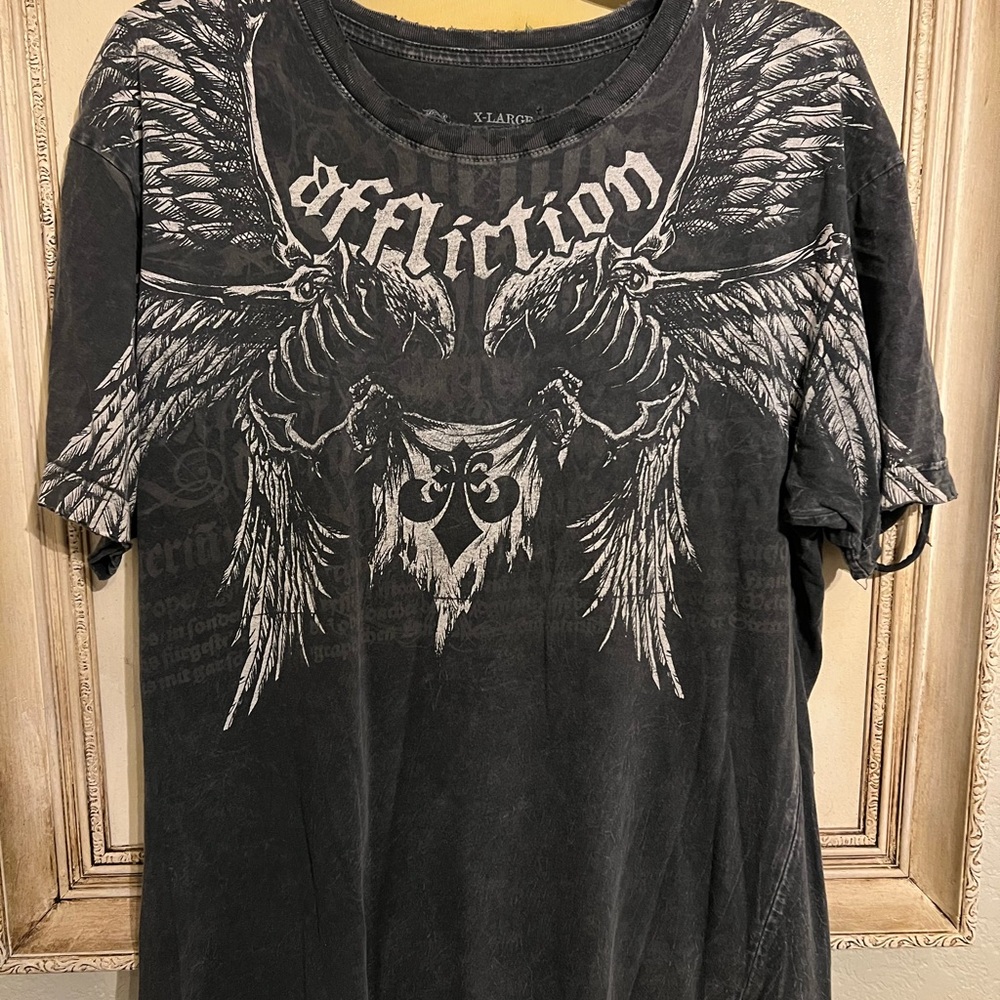 Affliction Charcoal Winged Graphic Tee